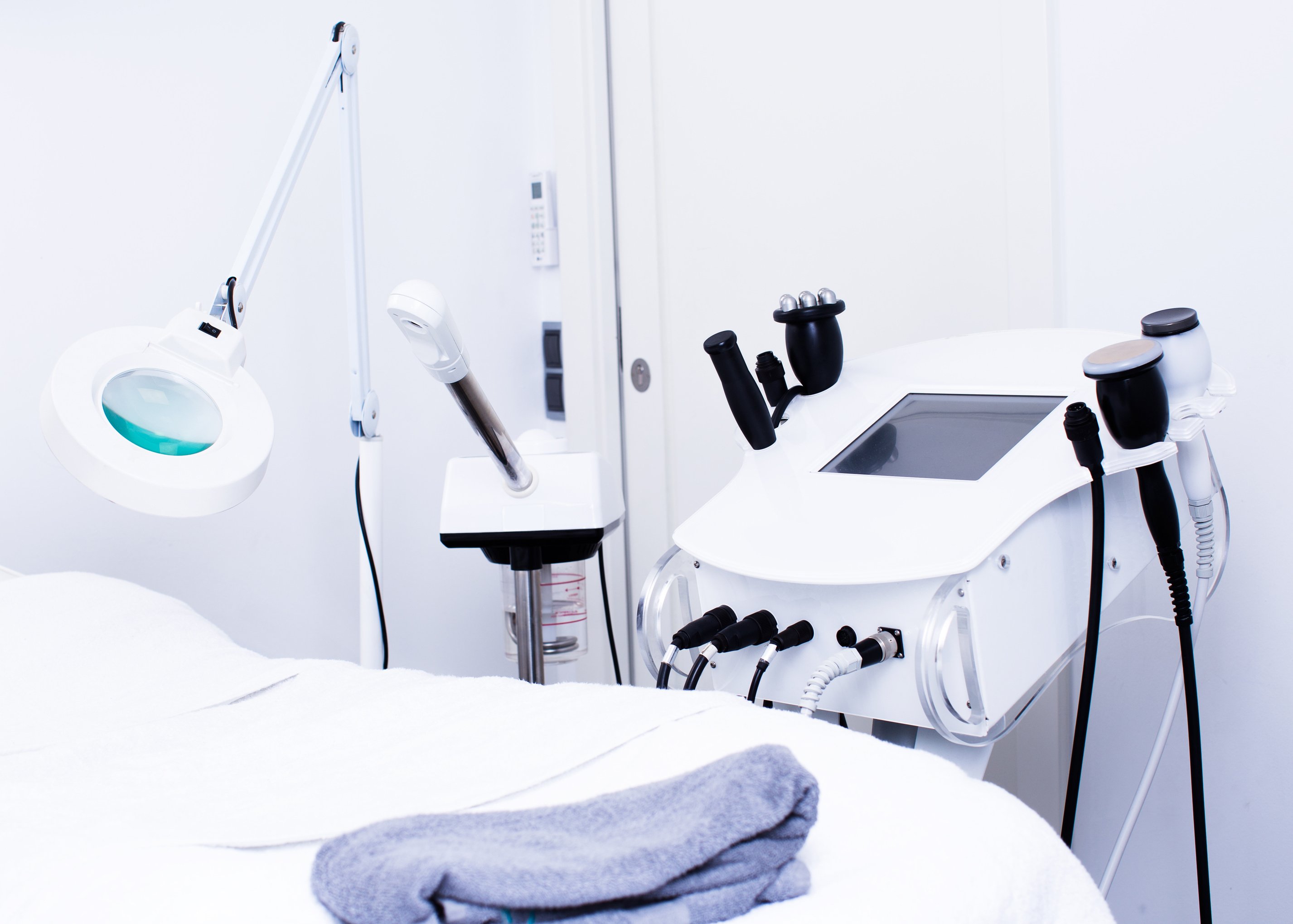 cosmetology equipment in aesthetic clinic